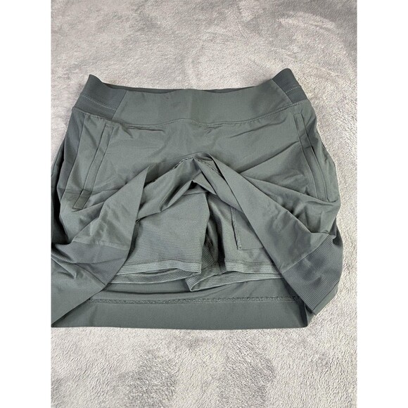 Athleta Skort Womens 8 Green Performance Stretch Golf Tennis Built In Shorts - Picture 2 of 10